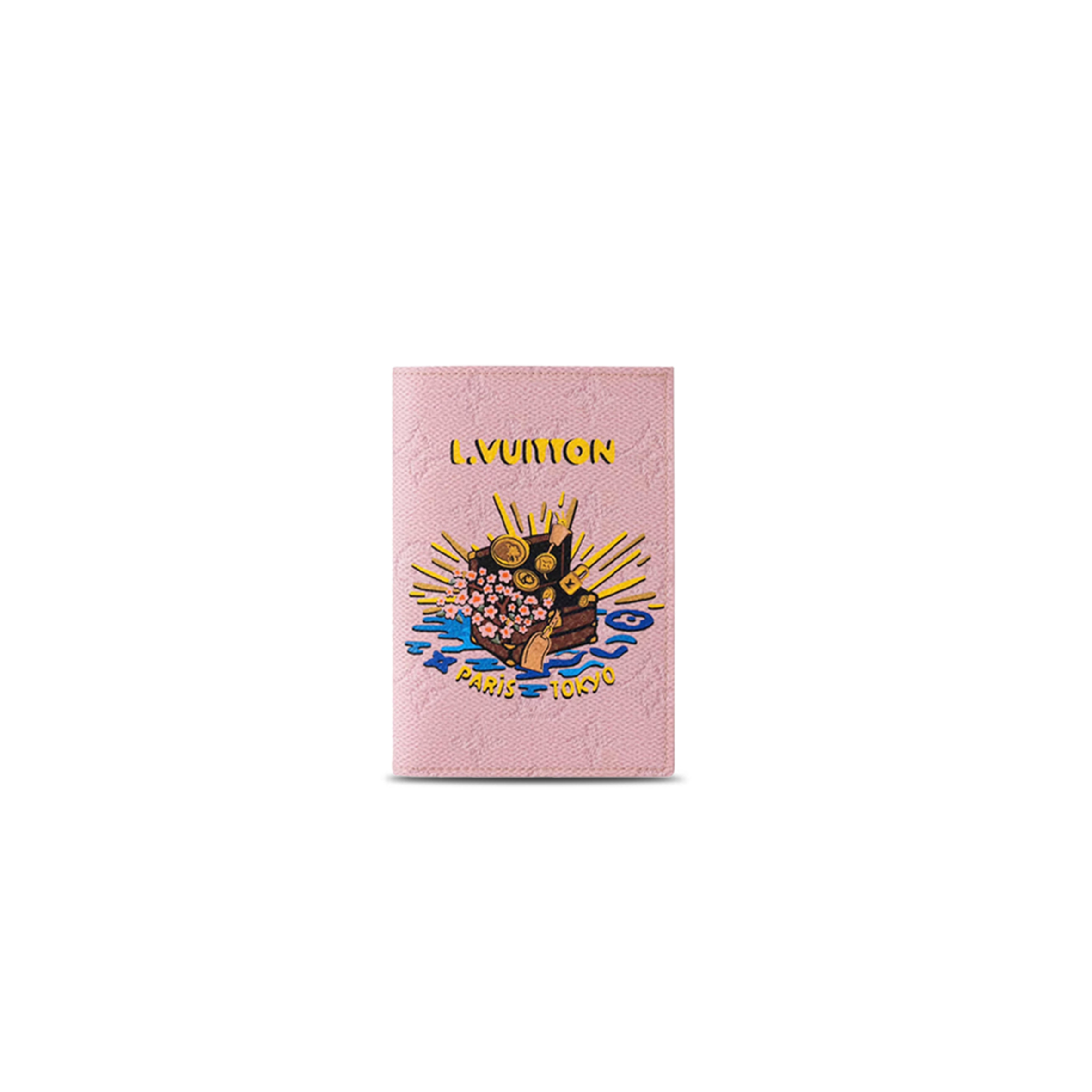 l0*is V*t0n x nigo passport cover pink in canvas with m25971 (11*7.5*1cm)